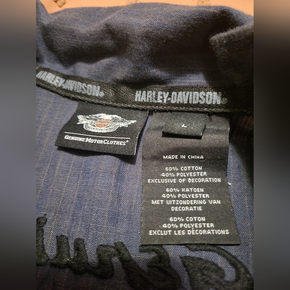 Harley davidson mechanic style button up shirt - Picture 4 of 4